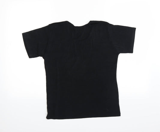 Todays Look Womens Black Basic T-Shirt Size XL