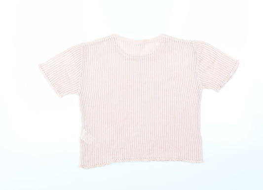 Cooperative Womens Pink Pullover Jumper Size L - CROPPED