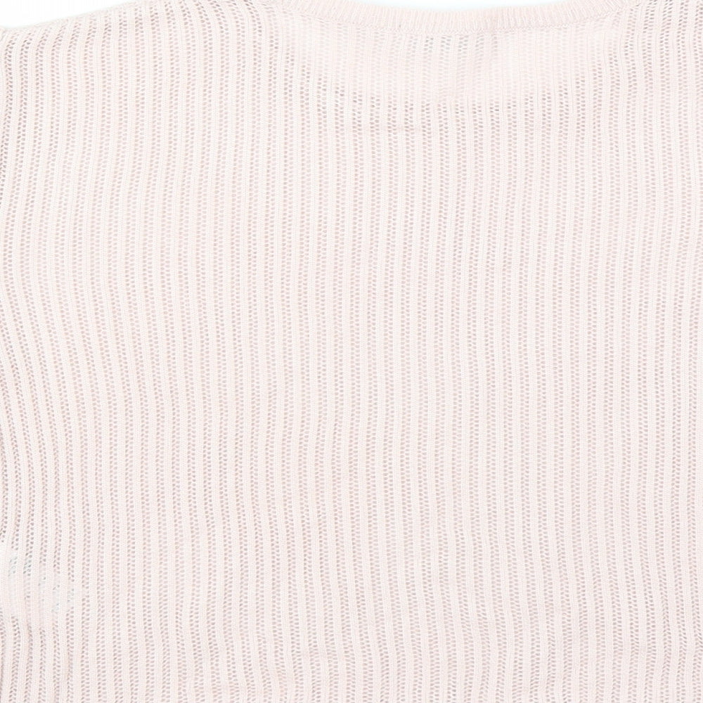 Cooperative Womens Pink Pullover Jumper Size L - CROPPED