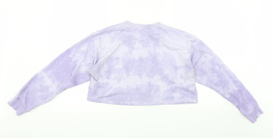 Missguided Womens Purple Pullover Sweatshirt Size 10 - tie dye