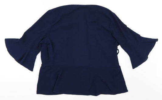 Quiz Womens Blue Cardigan Jumper Size 14
