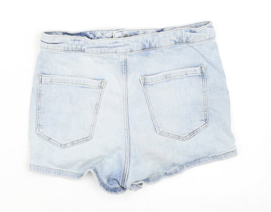 Topshop Womens Blue Hot Pants Shorts Size 28 in