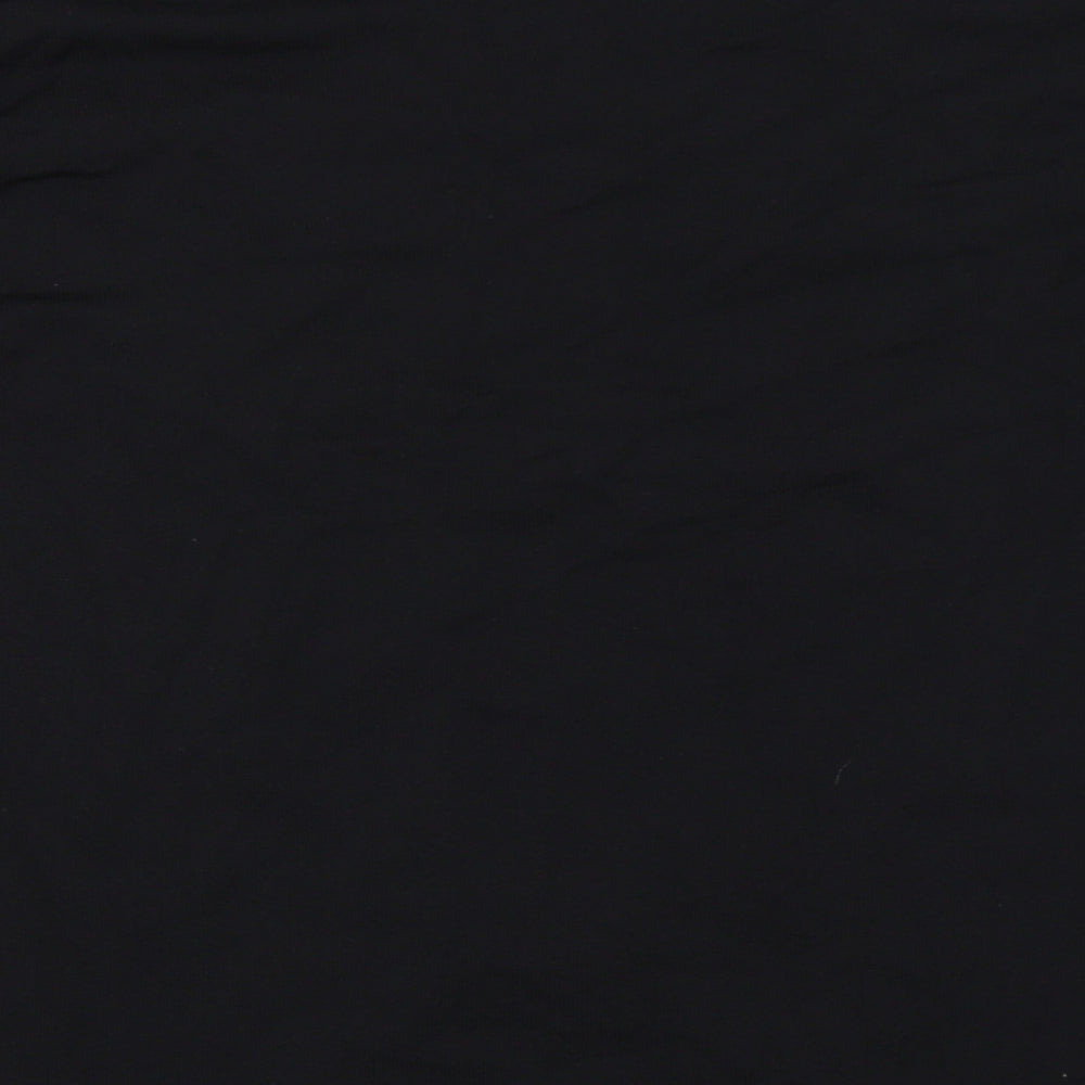 Brand and care label for Sky Designs women’s black jumper, size M