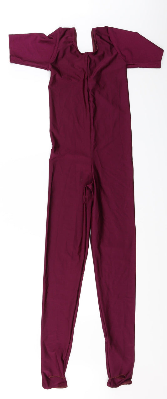 1st Position Womens Purple Jumpsuit One-Piece Size 4