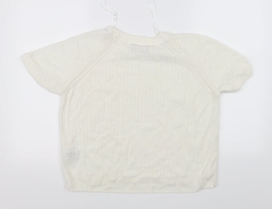 Marks and Spencer Womens White Pullover Jumper Size 16