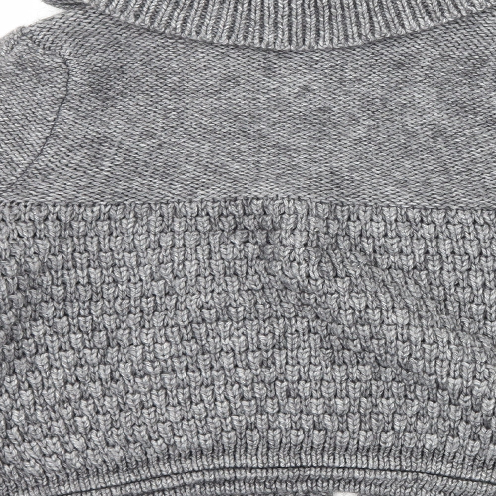 Brand and care label for Anonymous women’s grey knit cardigan jumper, size S