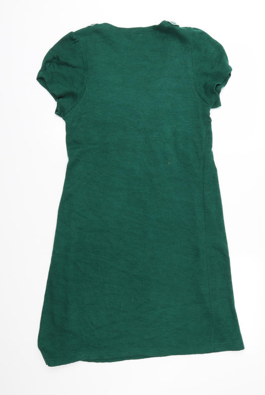 CULTURE Womens Green Knit Jumper Dress Size 10