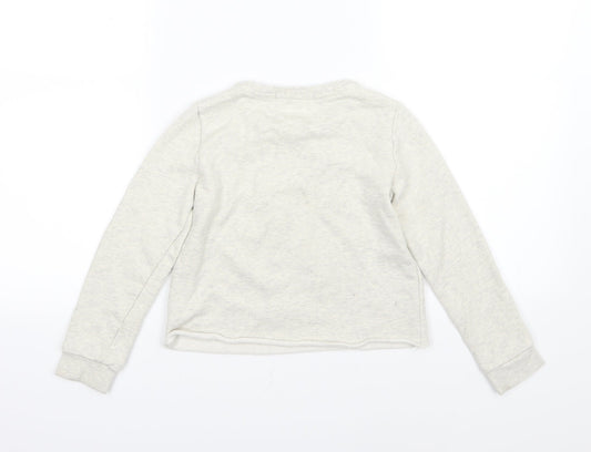 Very Girls Beige Jersey Pullover Sweatshirt Size 5-6 Years - Spoilt