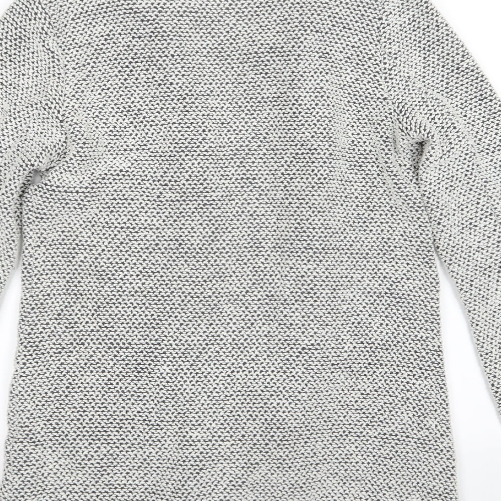 New Look Womens Grey Knit Jacket Size 10