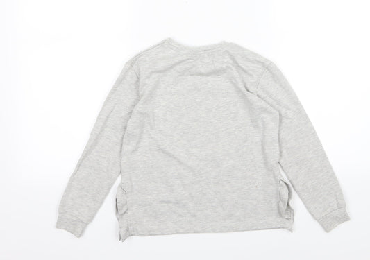Primark Girls Grey Jersey Pullover Sweatshirt Size 7-8 Years - Frozen Elsa and Anna