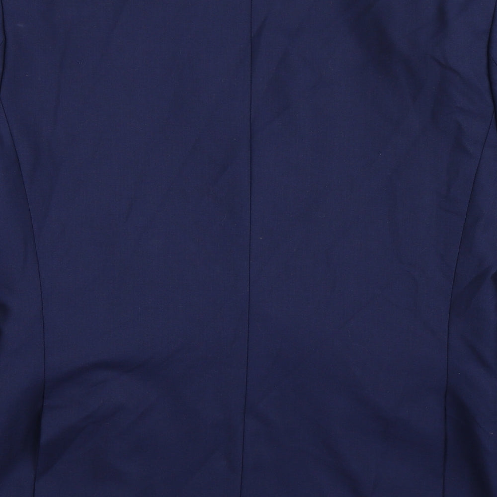 Brand and care label for ONESIX5IVE men’s blue jacket suit jacket, size 40