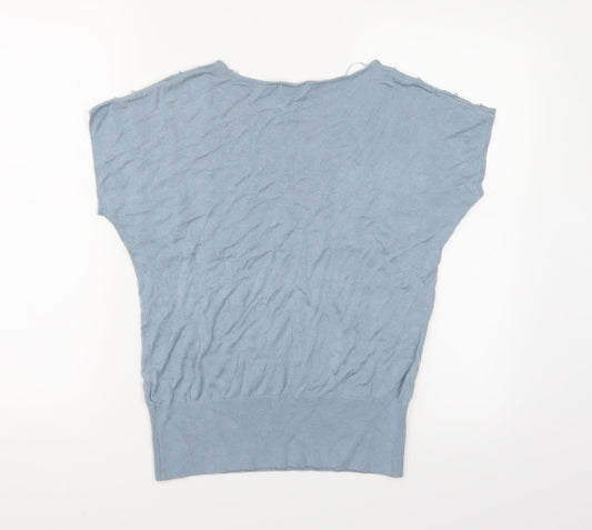 H&M Womens Blue Knit Pullover Jumper Size M