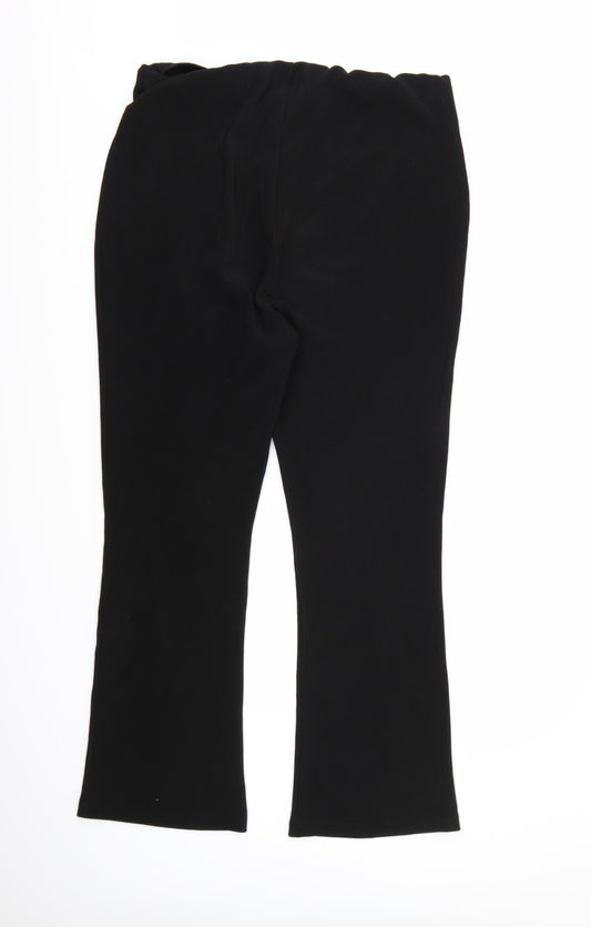 Preworn Womens Black Trousers Size 18 L28 in