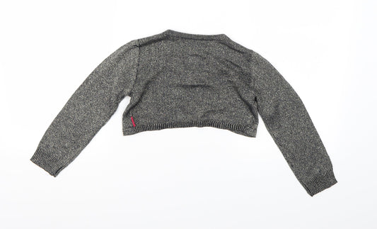Nutmeg Girls Blue Knit Shrug Jumper Size 5-6 Years