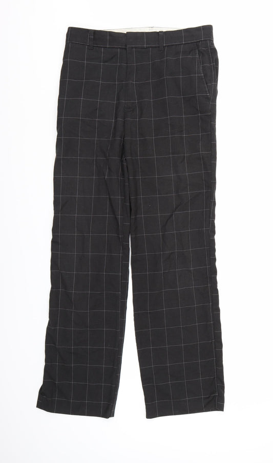 Weekday Mens Grey Check Trousers L29 in