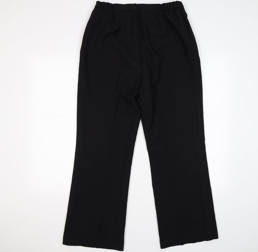 Classics Womens Black Trousers Size 14 L28 in - office work