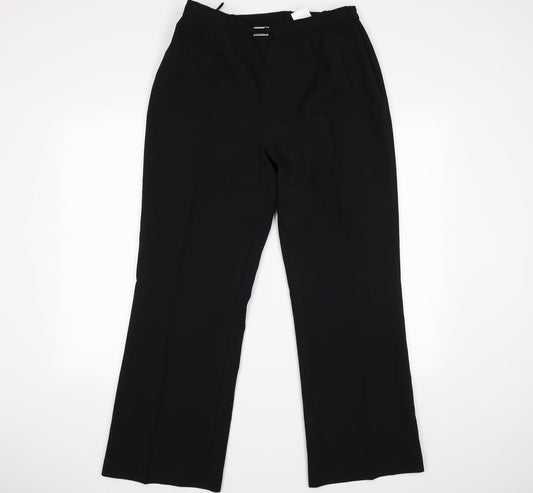 Classics Womens Black Trousers Size 14 L28 in - office work