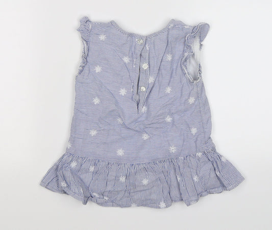 TU Girls Blue Floral Fit & Flare Size 12-18 Months