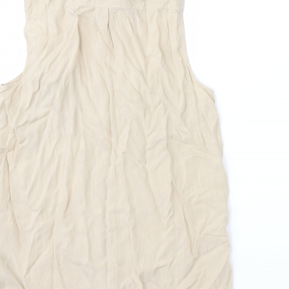 Gap Womens Beige Basic Button-Up Size M