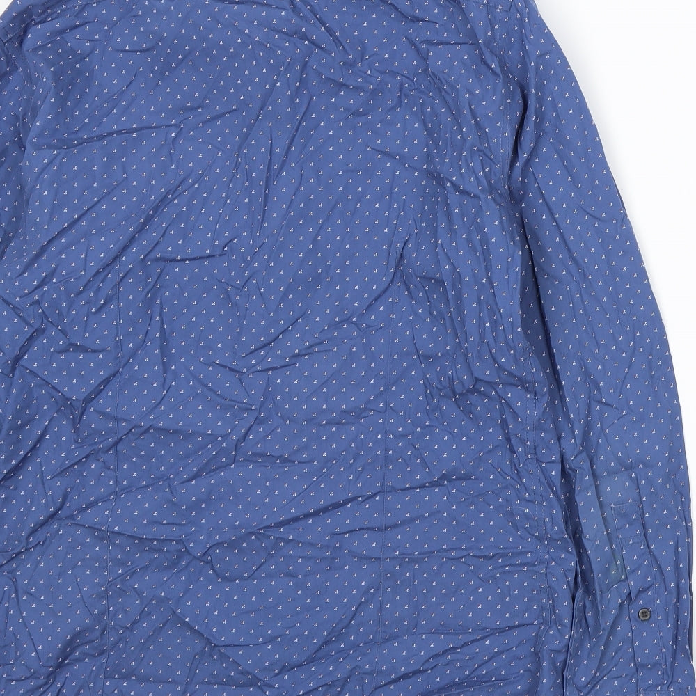 Brand and care label for G2000 men’s blue dress shirt, size 15.5