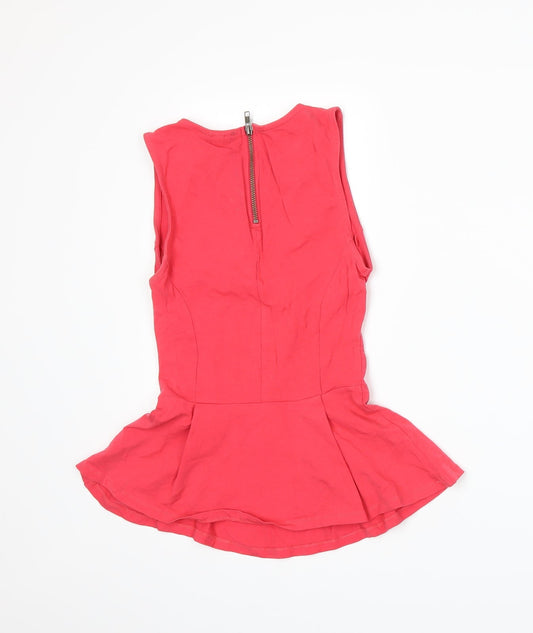 Topshop Womens Pink Basic Tank Size 8