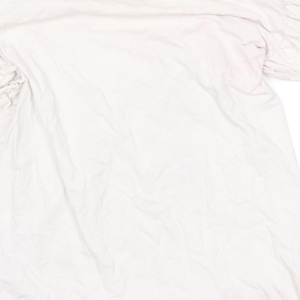 Marks and Spencer Girls White Basic T-Shirt Size 12-13 Years