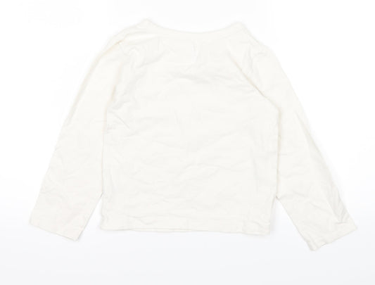 Carter's Girls White Basic T-Shirt Size 6 Years