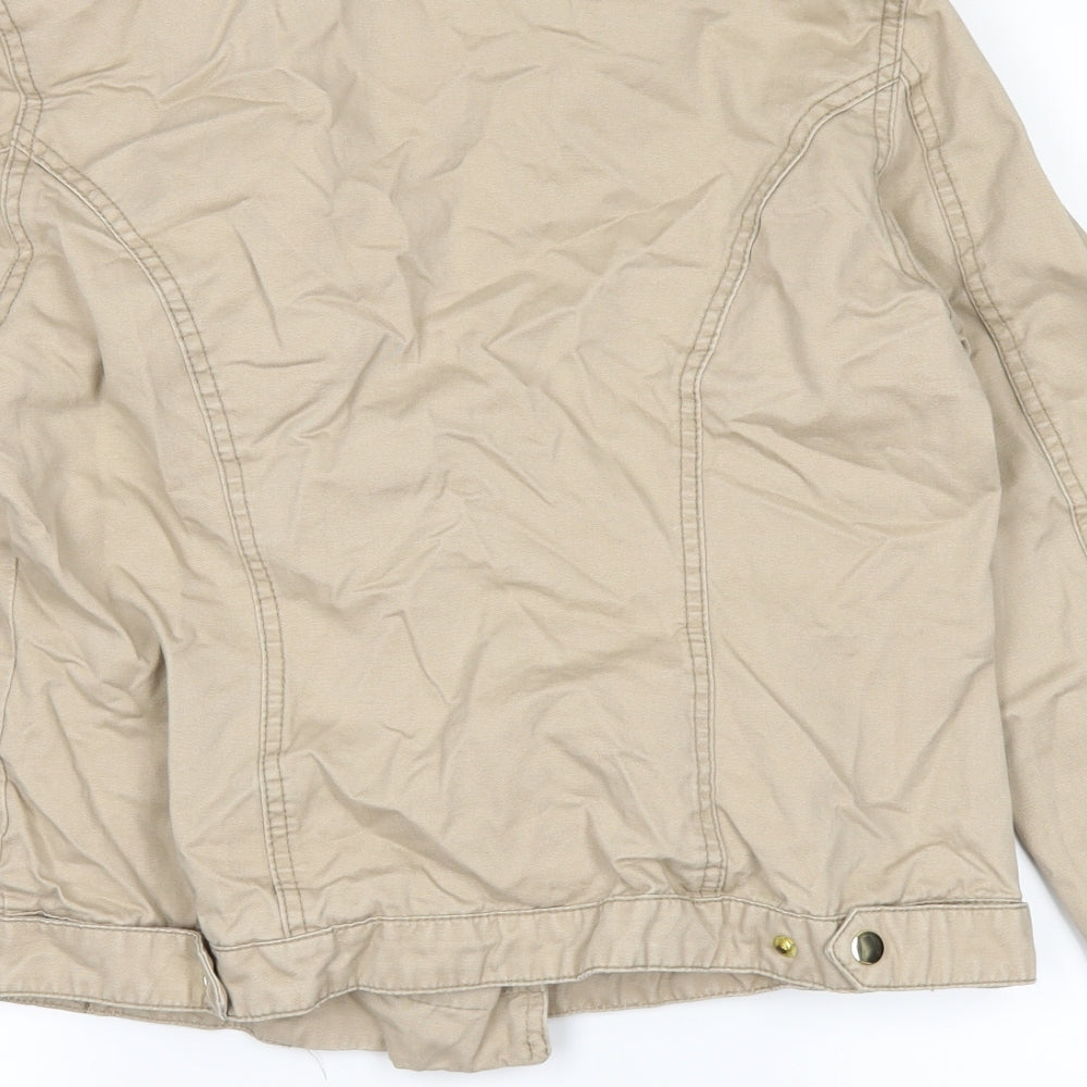 Brand and care label for F&F women’s brown jacket, size UK 12