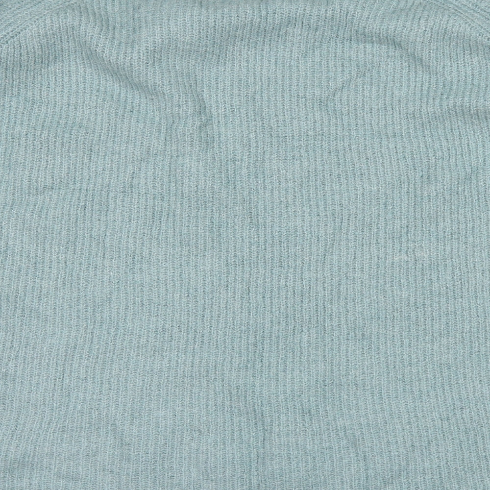 Brand and care label for Next women’s blue jumper, size L