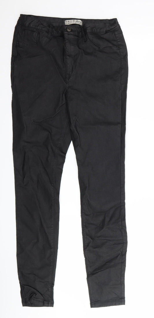 denim co Womens Black Trousers Size 12 L27 in