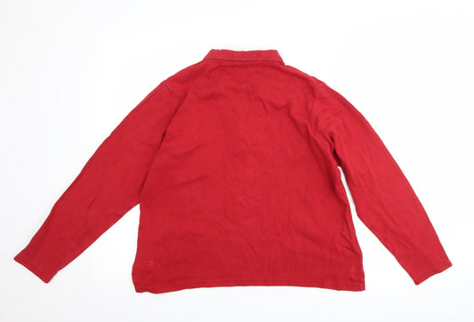 Tulchan Womens Red Pullover Sweatshirt Size M