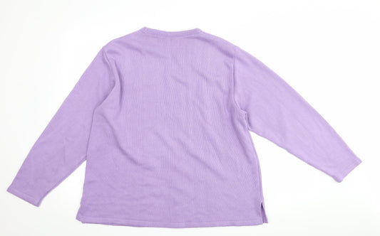 happit Womens Purple Pullover Jumper Size 18