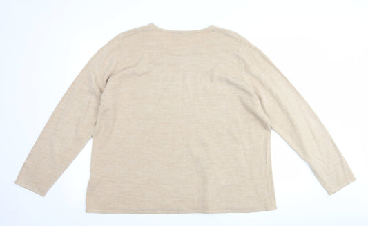 Bonmarché Womens Brown Pullover Jumper Size XL