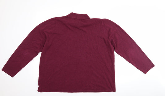 Bonmarché Womens Purple Pullover Jumper Size XL