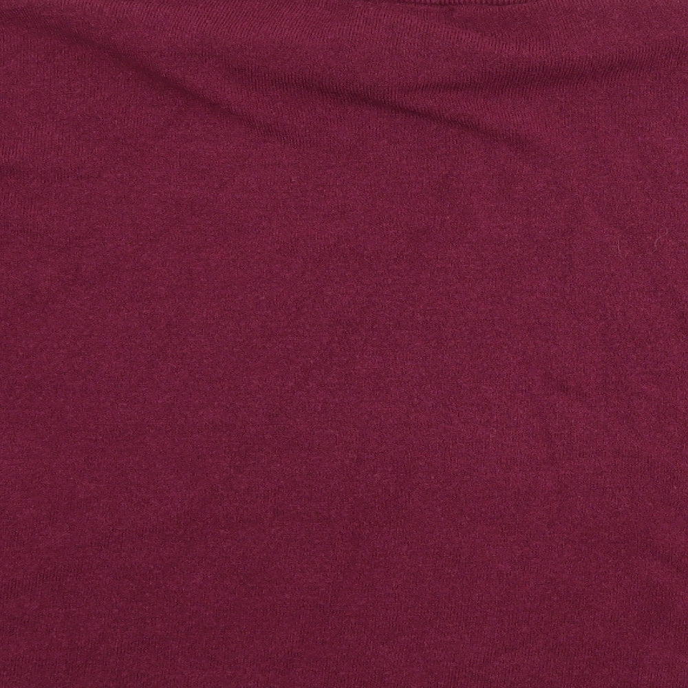 Brand and care label for Bonmarché women’s purple jumper, size XL