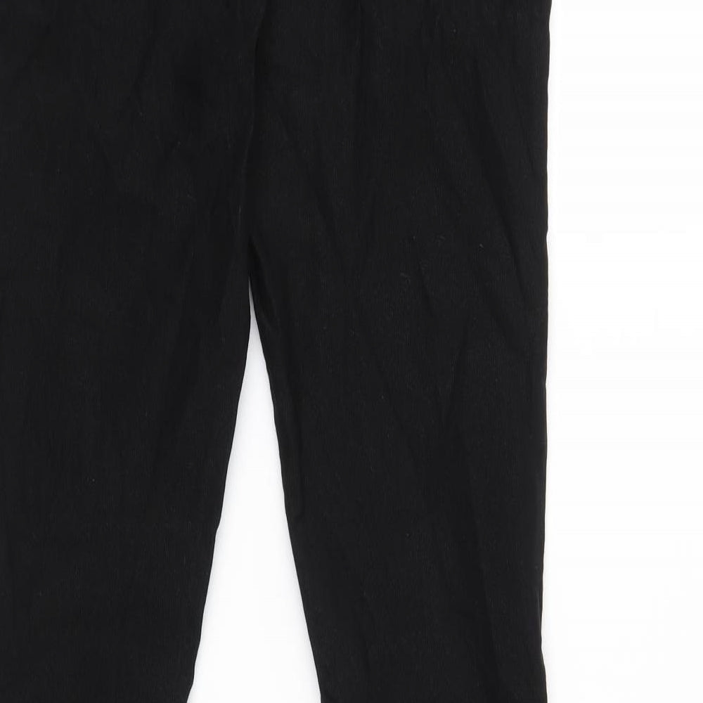 Brand and care label for Dorothy Perkins women’s black trousers, size UK 12, 29-inch leg