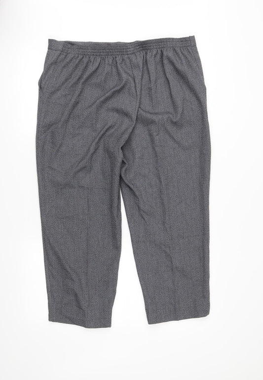 Autonomy Womens Grey Cropped Trousers Size 20 L23 in