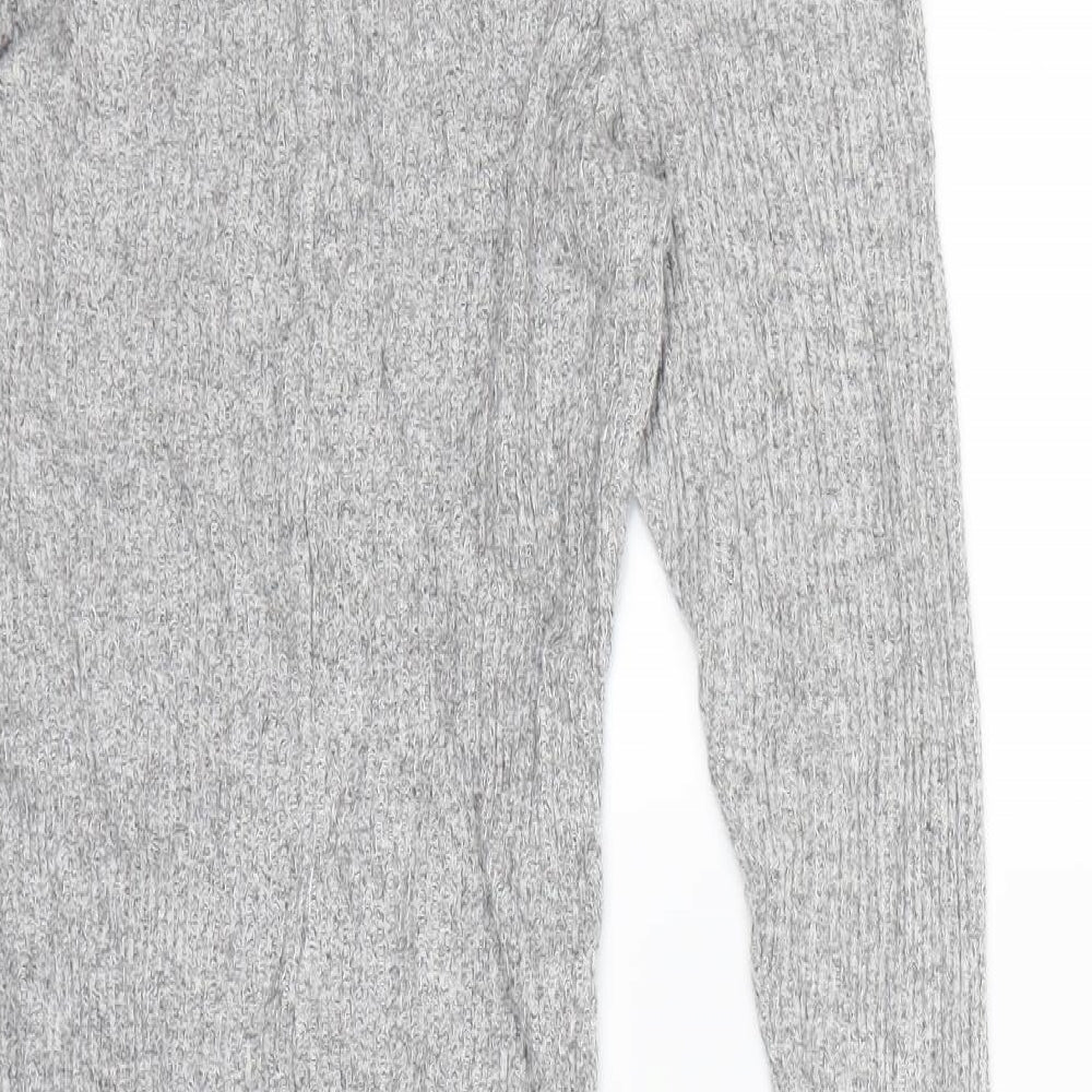 Brand and care label for Bershka women’s grey bodycon, size M