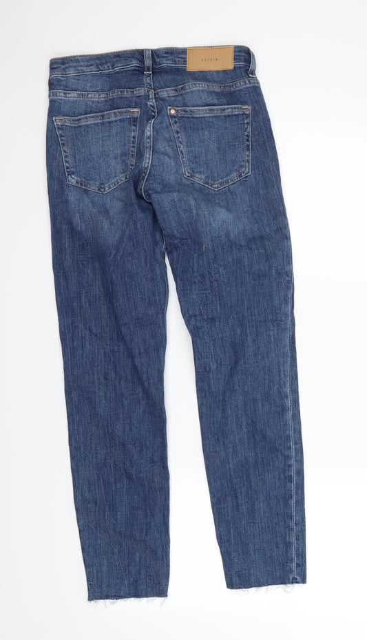 H&M Womens Blue Skinny Jeans Size 6 L27 in