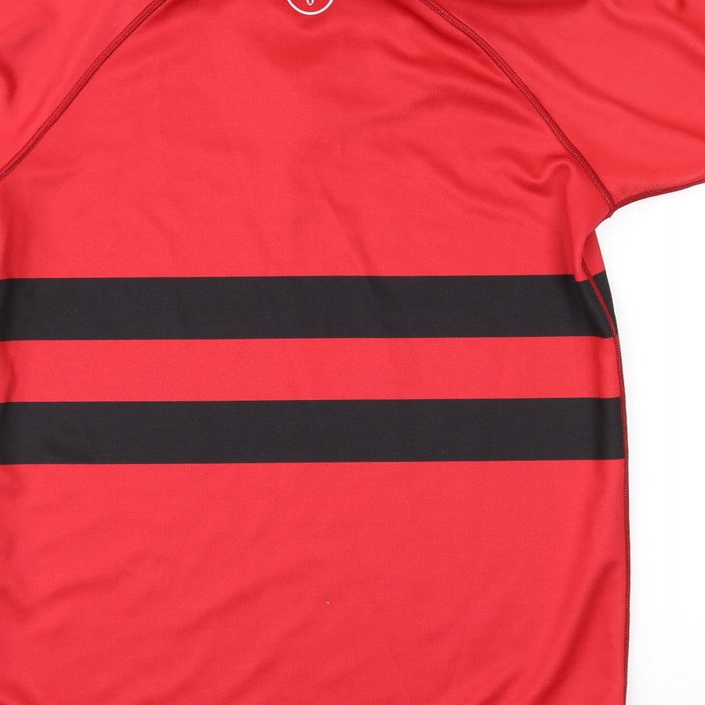 RAM Mens Black Striped Polo Size S