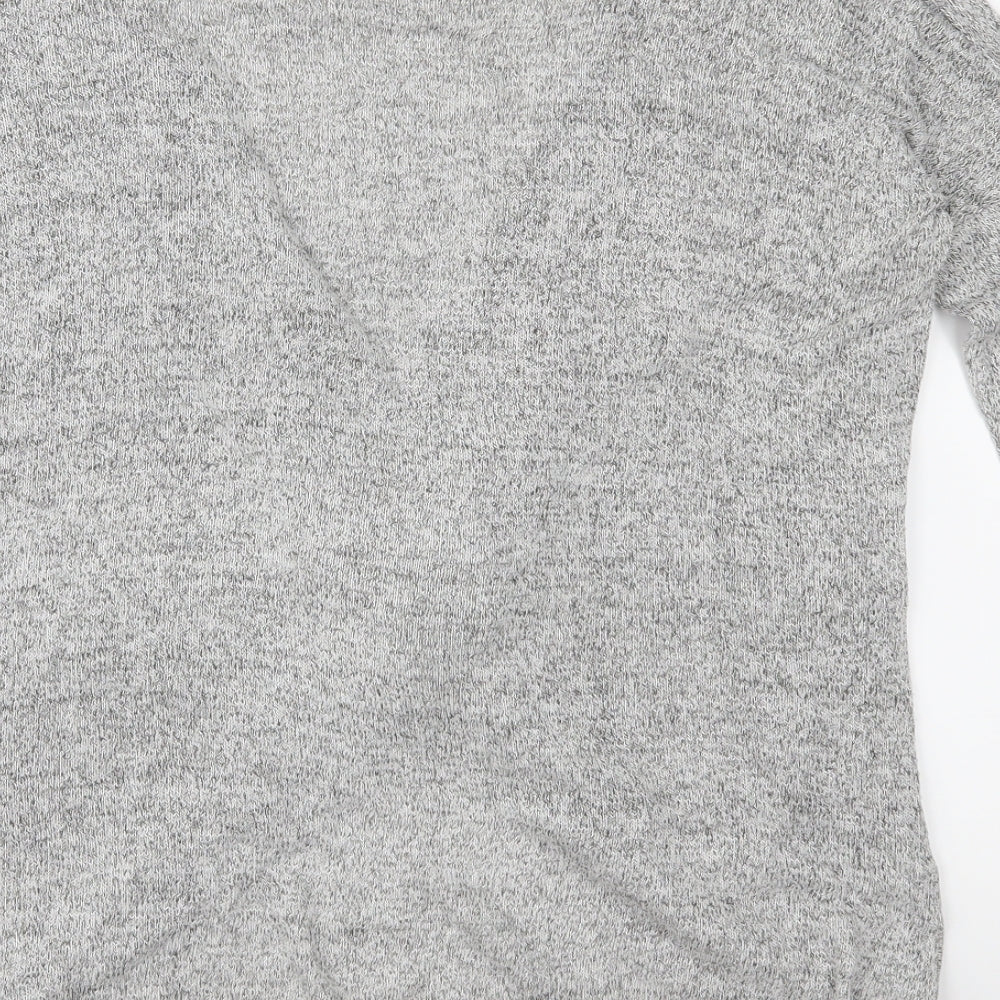 Brand and care label for River Island women’s grey knit jumper, size UK 6