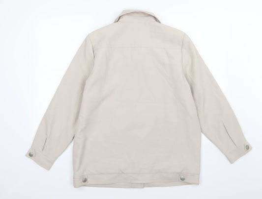 Amalina Womens Beige Jacket Size 14