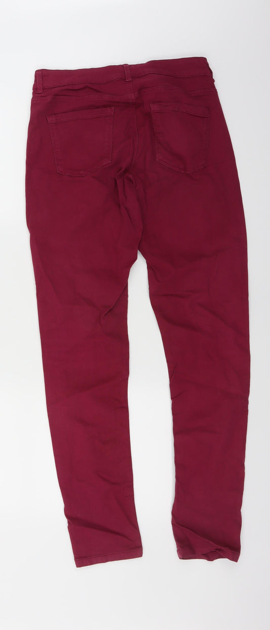 Oasis Womens Purple Skinny Jeans Size 14 L31 in