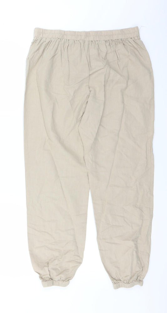 KOAN Womens Beige Trousers Size 16 L28 in