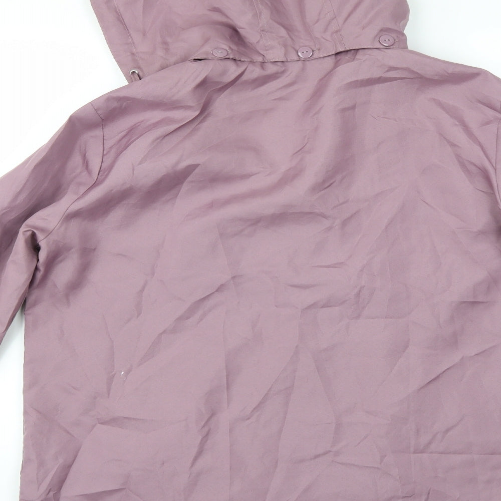 Anne De Lancay Womens Purple Overcoat Coat Size 16