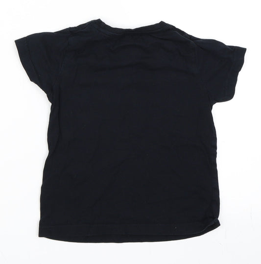 Primark Boys Black Basic T-Shirt Size 4-5 Years