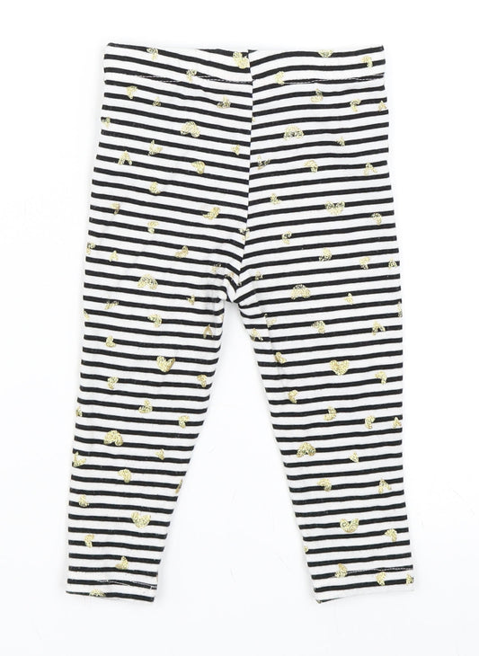 Juicy Couture Girls Blue Striped Capri Leggings Size 18 Months