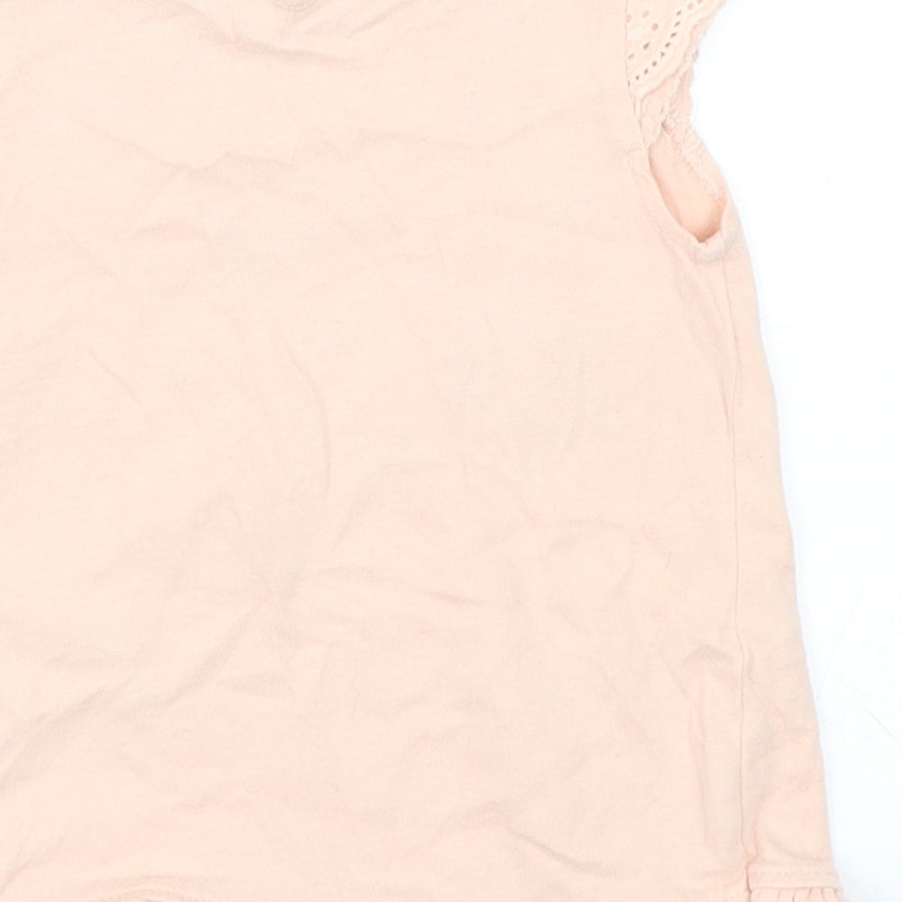 Brand and care label for George girls’ pink shift, size 9-12, months - ocean
