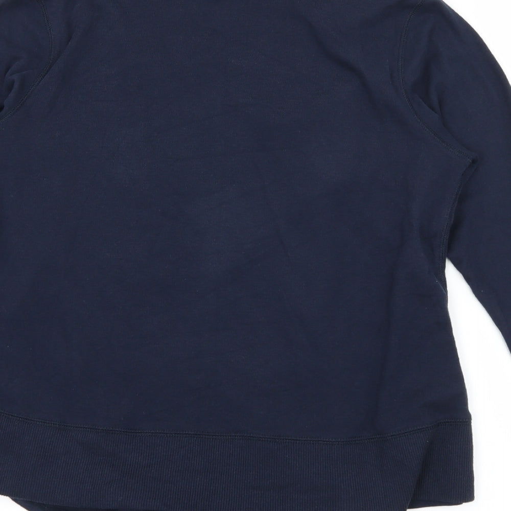 Marks and Spencer Womens Blue Jersey Cardigan Jumper Size 12