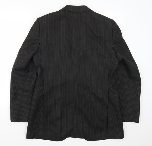 Campbell Brown Mens Green Striped Jacket Suit Jacket Size 40